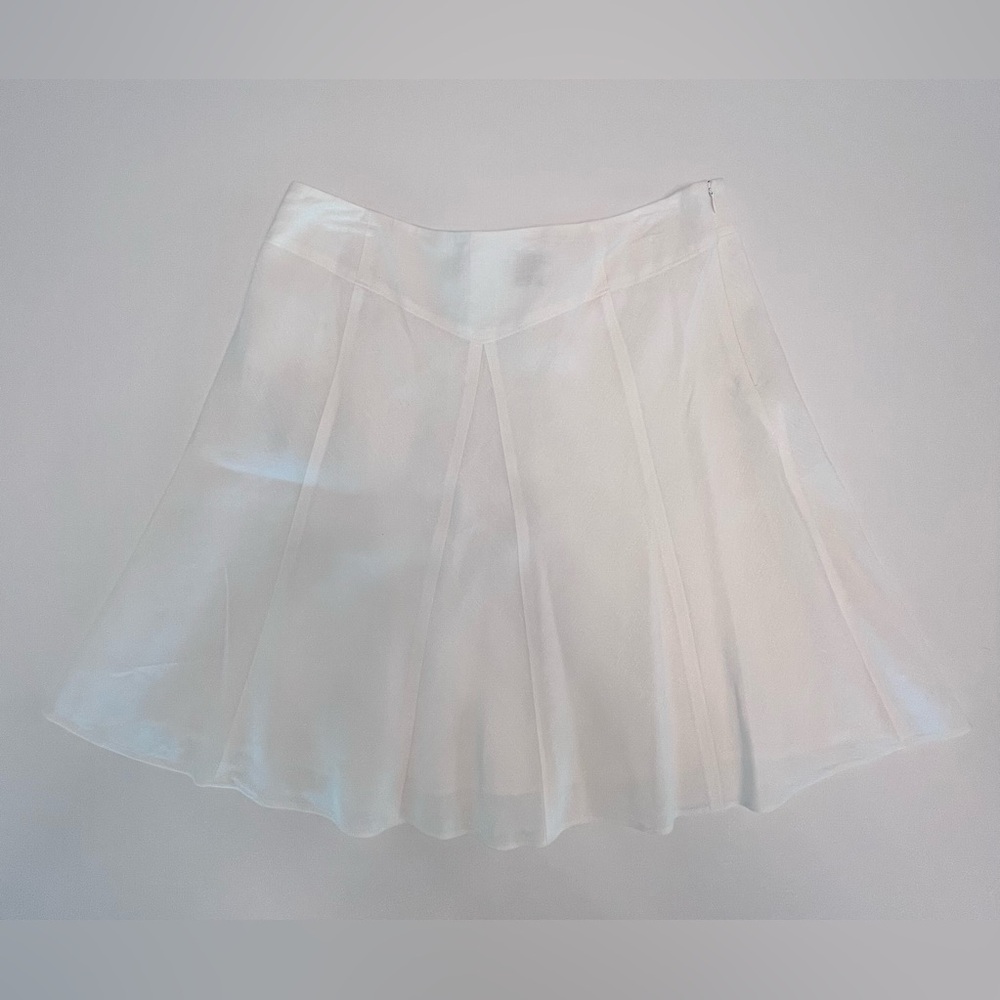 NWOT ANN TAYLOR PETITES FULLY LINED SKATER SKIRT WITH FLARE SIZE 12P WHITE